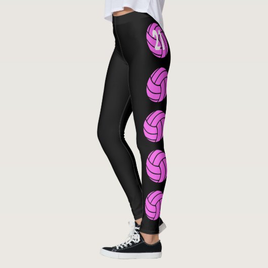 Pink-Volleyball-Leggings Leggings (Links)