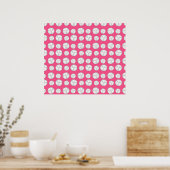 Pink-Volleyball-Muster Poster (Küche)