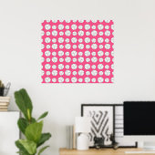 Pink-Volleyball-Muster Poster (Heimbüro)