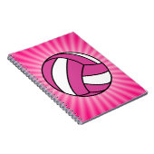 Pink Volleyball Notizblock (Rechte Seite)