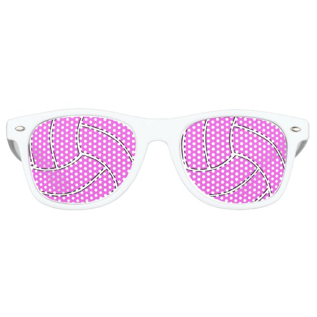 Pink Volleyball Party Shades Sonnenbrille (Vorderseite)