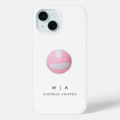 Pink Volleyball Personalisiert Case-Mate iPhone Hülle (Rückseite)