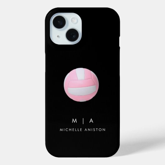 Pink Volleyball Personalisiert Case-Mate iPhone Hülle (Rückseite)