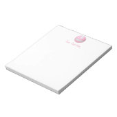 Pink Volleyball Personalisiert Notepad Notizblock (Rotiert)