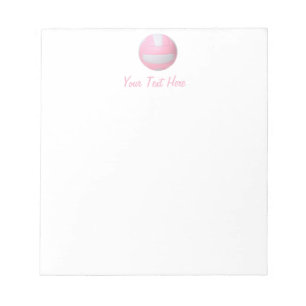 Pink Volleyball Personalisiert Notepad Notizblock