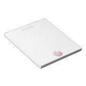 Pink Volleyball Personalisiert Notepad Notizblock (angewinkelt)