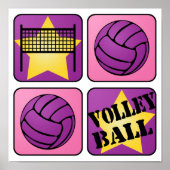 Pink Volleyball Poster (Vorne)