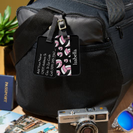 Pink Volleyball Sportart Gepäckanhänger