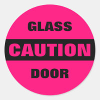Pink Vorsicht Glas Türschild