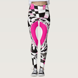 Pink Vortex: Ein gerasterter Abstieg Leggings