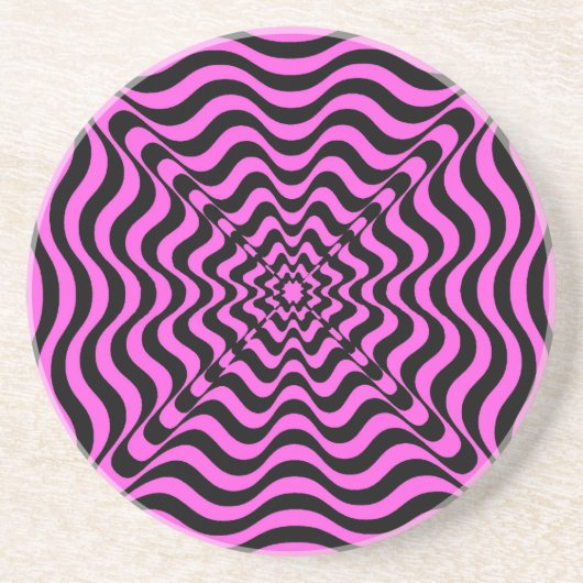 Pink Vortex Sandstein Untersetzer (Vorne)