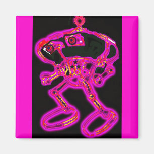 Pink Wacky Smacky RoBoT MagNEAT-O Magnet