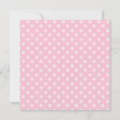 Pink Wagon Bear Babydusche Einladung (Rückseite)