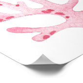 Pink Wal 1. Geburtstag unter dem Meer Poster (Ecke)