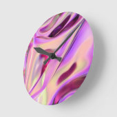 Pink Wall Clock Multicolor Runde Wanduhr (Winkel)