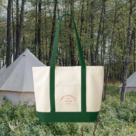 Pink Wappen Camp Theme Bachelorette Forest Green Tragetasche