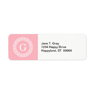 Pink, was für ein erstes Monogramm für den griechi