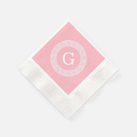 Pink, was für ein erstes Monogramm für den griechi Serviette (Ecke)