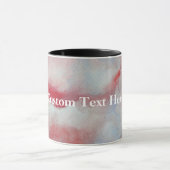 Pink-Wasserfarbe benutzerdefinierte Text Ringer-Co Tasse (Zentrum)