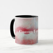 Pink-Wasserfarbe benutzerdefinierte Text Ringer-Co Tasse (Vorderseite Links)