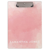 Pink Wasserfarbe Farbe Pastellfarben Klemmbrett (Vorderseite)