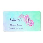 Pink Wasserfarbe Krone & Ballet Schuhe Wasserflasc (Vorne)