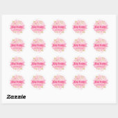 Pink Wasserfarbe Schöne Rose Lip Balm Labels Runder Aufkleber (Blatt)