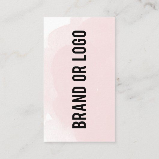 Pink Wasserfarbe Verbindung mit QR-Code Visitenkarte (Rückseite)