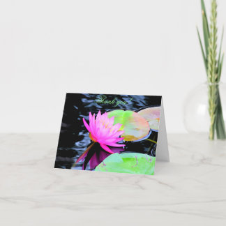 Pink Wasserlilie individuell einstellbar Danke Kar Karte