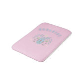 Pink Wassermann, Sternzeichen, Sternzeichen-Druck Badematte (Schrägansicht)