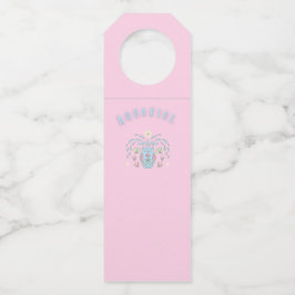 Pink Wassermann, Sternzeichen, Sternzeichen-Druck  Flaschenanhänger