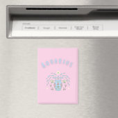 Pink Wassermann, Sternzeichen, Sternzeichen-Druck  Magnet (In Situ (Geschirrspüler))
