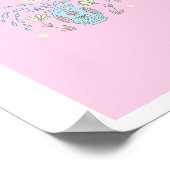 Pink Wassermann, Sternzeichen, Sternzeichen-Druck Poster (Ecke)