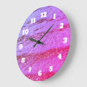 Pink Water Abstrakt Beach Schwimmbecken Muster Große Wanduhr (Winkel)