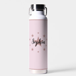 Pink Water Flasche - Starry Design & Individuelle 