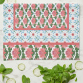 Pink Water Lilie, Blue Dragonflies: Küchentuch (Gefaltet)