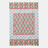 Pink Water Lilie, Blue Dragonflies: Küchentuch (Vertikal)