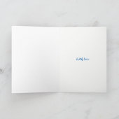 Pink Water Lilien auf Blue Get Well Knee Operation Karte (Innenseite)