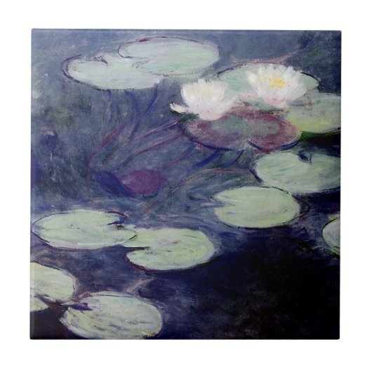 Pink Water-Lilies: 1897-99 von Monet Fliese (Vorderseite)