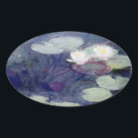 Pink Water-Lilies: 1897-99 von Monet Ovaler Aufkleber<br><div class="desc">Vintages impressionistisches Gemälde "Pink Water-Lilies: 1897-99" von Claude Monet.</div>