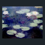 Pink Water-Lilies: 1897-99 von Monet Poster<br><div class="desc">Vintages impressionistisches Gemälde "Pink Water-Lilies: 1897-99" von Claude Monet.</div>