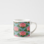 Pink Water Lilies and Dragonflies Espresso Tasse (Rechts)