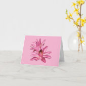 Pink Water Lilies Blank Notizkarte Karte (Gelbe Blume)