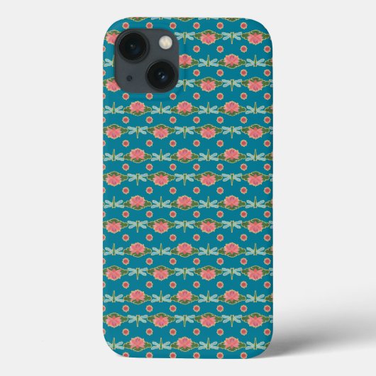 Pink Water Lilies, Dragonflies iPad Case-Mate Fall iPhone Hülle (Rückseite)