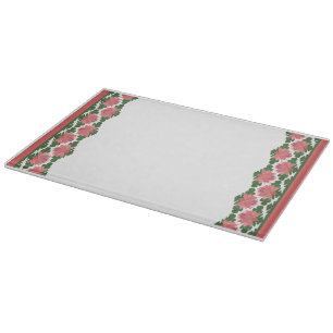 Pink Water Lilies Glass Chopping Board Schneidebrett