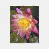 Pink Water Lily Foto Fleecedecke (Vorderseite)
