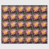 Pink Water Lily Foto Geschenkpapier (Flach)