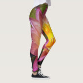 Pink Water Lily Foto Leggings (Rechts)