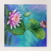 Pink Water Lily Puzzle Lilie (Horizontal)