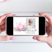 Pink Water Lily Watercolor Celebration of Life Einladung